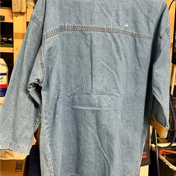 Dakota Sport Women’s Long Jean Coat Size 1xl - Picture 4 of 10